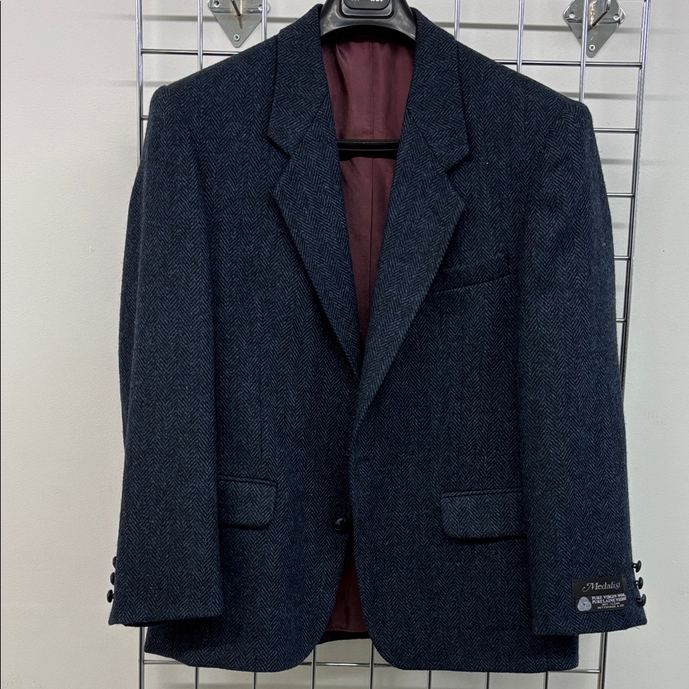 Men's classic Navy tweed Blazer